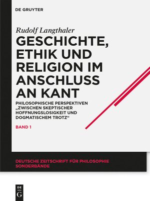 cover image of Geschichte, Ethik und Religion im Anschluß an Kant